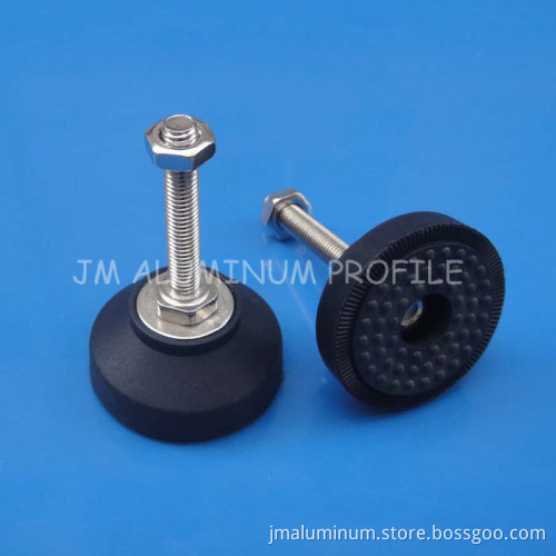 Plastic Round Base Adjustable Thread M8 X 50mm Leveling Foot Mount Pad